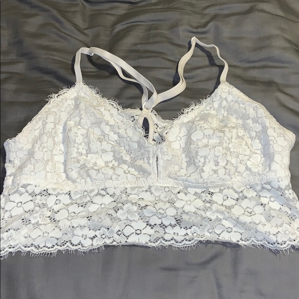 White lace bralette
